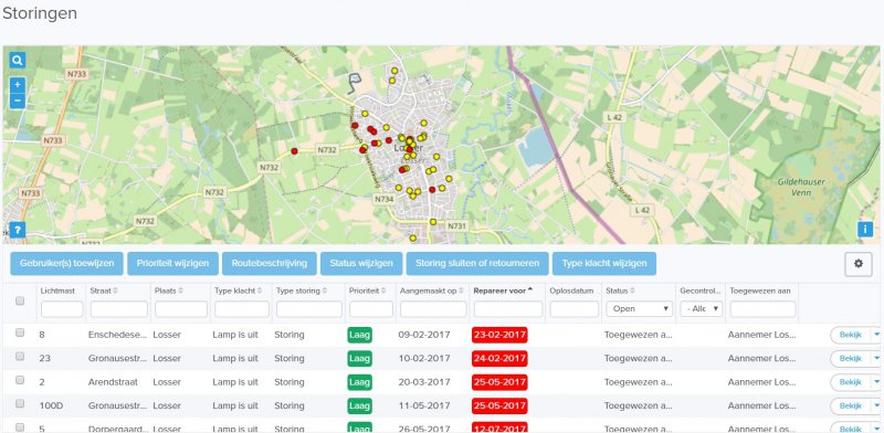 Inventariseren van uw lichtmastbestand met ons eigen beheersysteem LMS levert extra voordelen op.