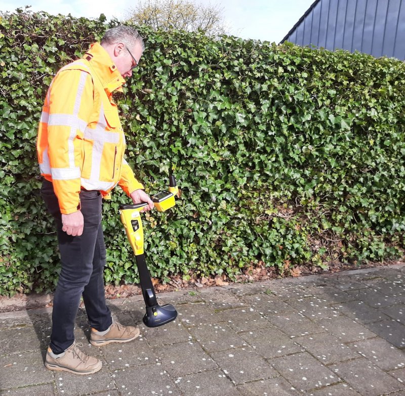 Martin Schluter aan het testen met de VLoc3-pro