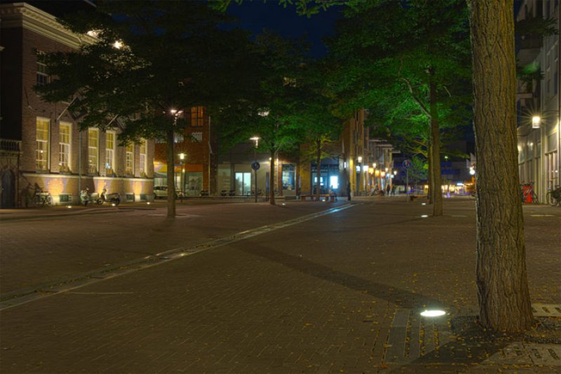 Openbare verlichting Waagplein in Almelo.